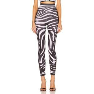 Dolce & Gabbana Striped Printed Black Leggings - Size 0